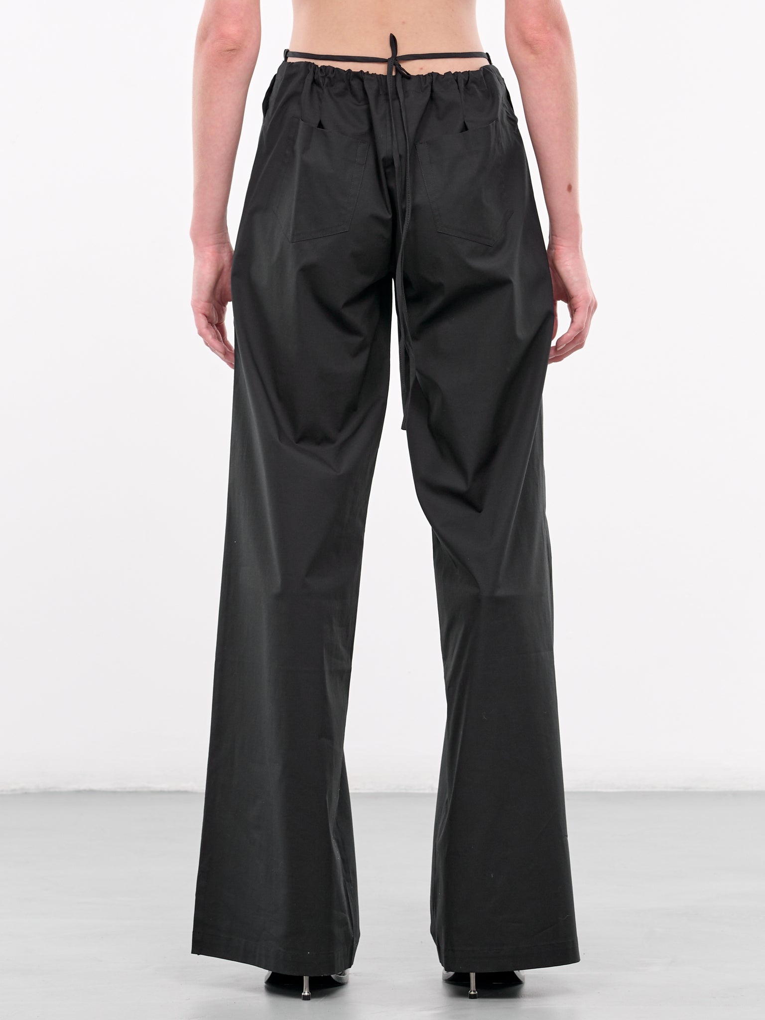 Drawstring Poplin Pants - 3