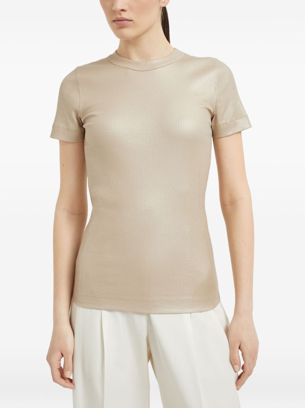 ribbed T-shirt - 2