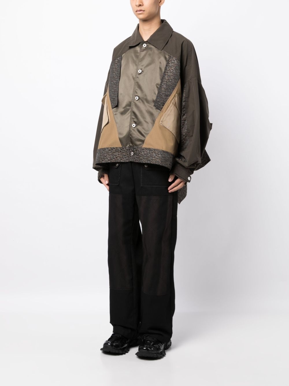 lightweight panelled shirt jacket - 3
