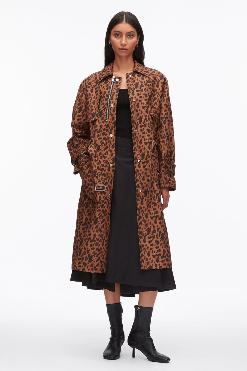3.1 Phillip Lim Leopard Print Trench Coat outlook