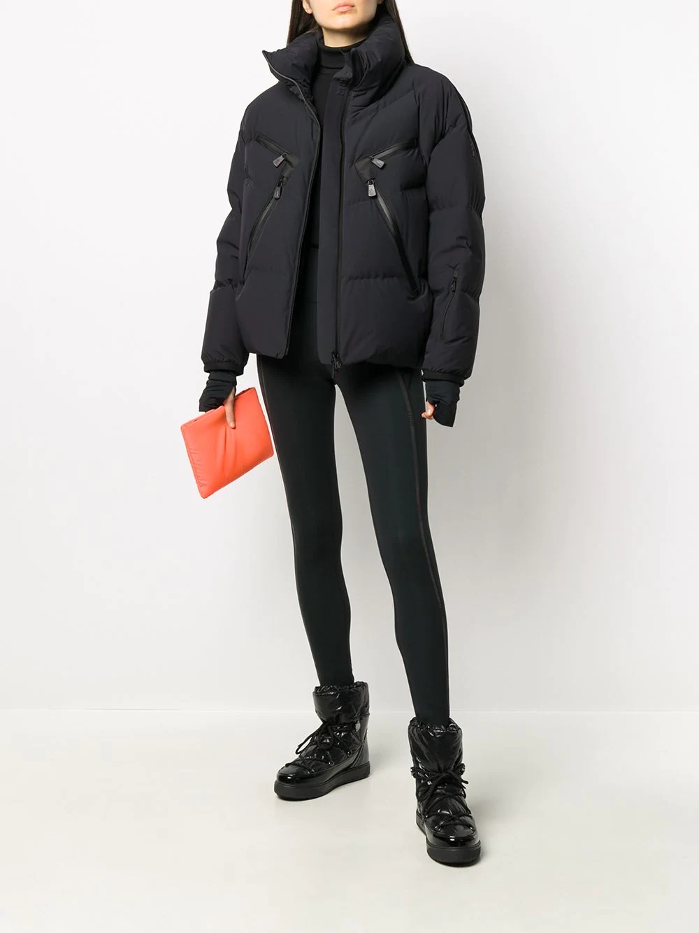 zipped puffer jacket  - 2