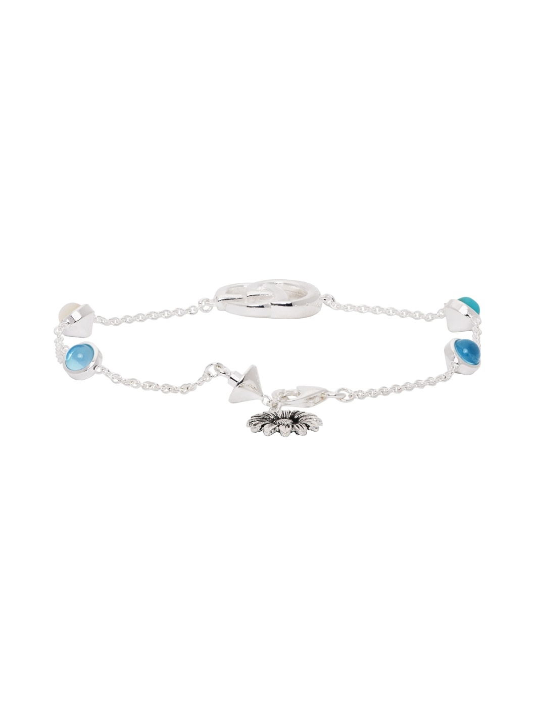 Silver GG Flower Bracelet - 4