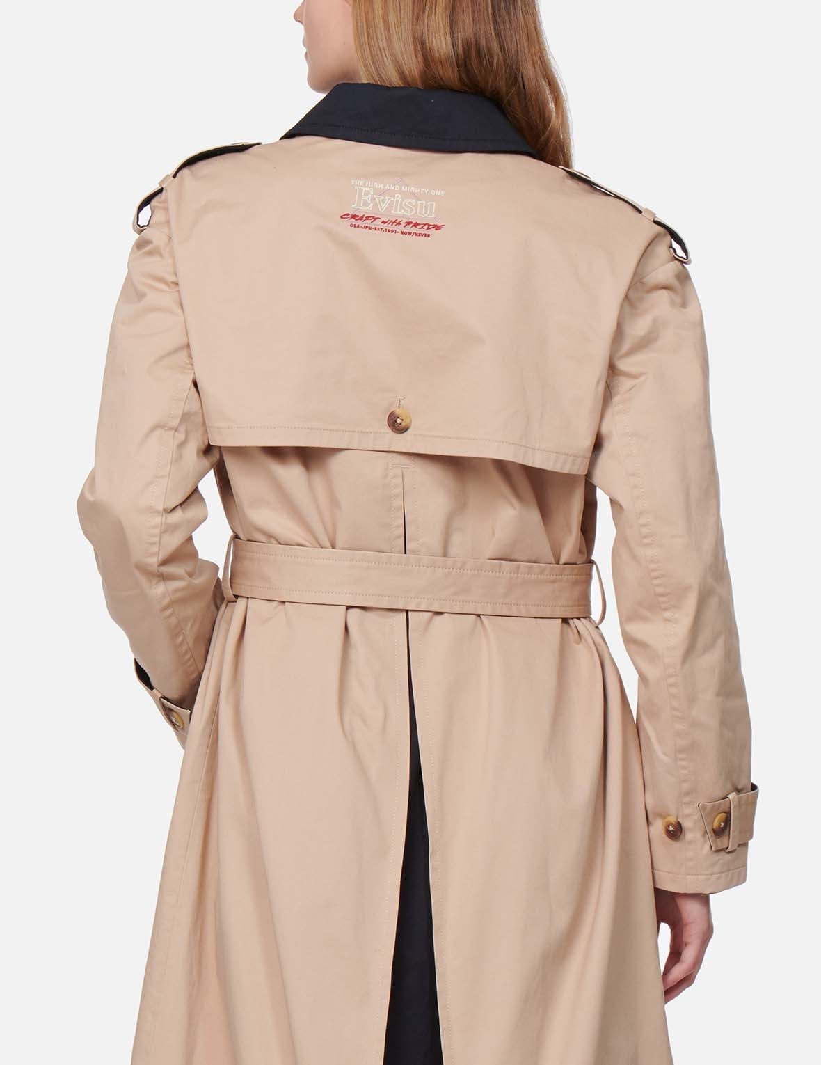 FLARE DESIGN TRENCH COAT ウェリノア Women Trench Coat, Orange Maxi Asymmetric Zipper Coat, Wool