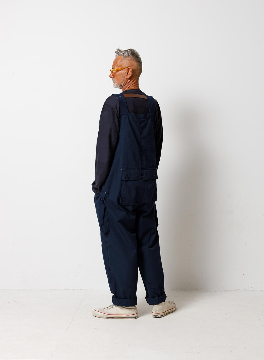 Naval Dungaree in Black Navy (Cotton Ripstop) - 4