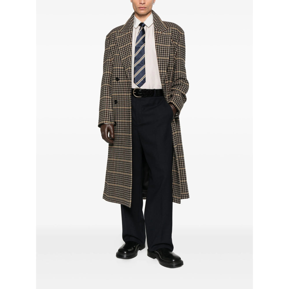 Saint Laurent Black Coats - Double Breasted Coats Men - 5
