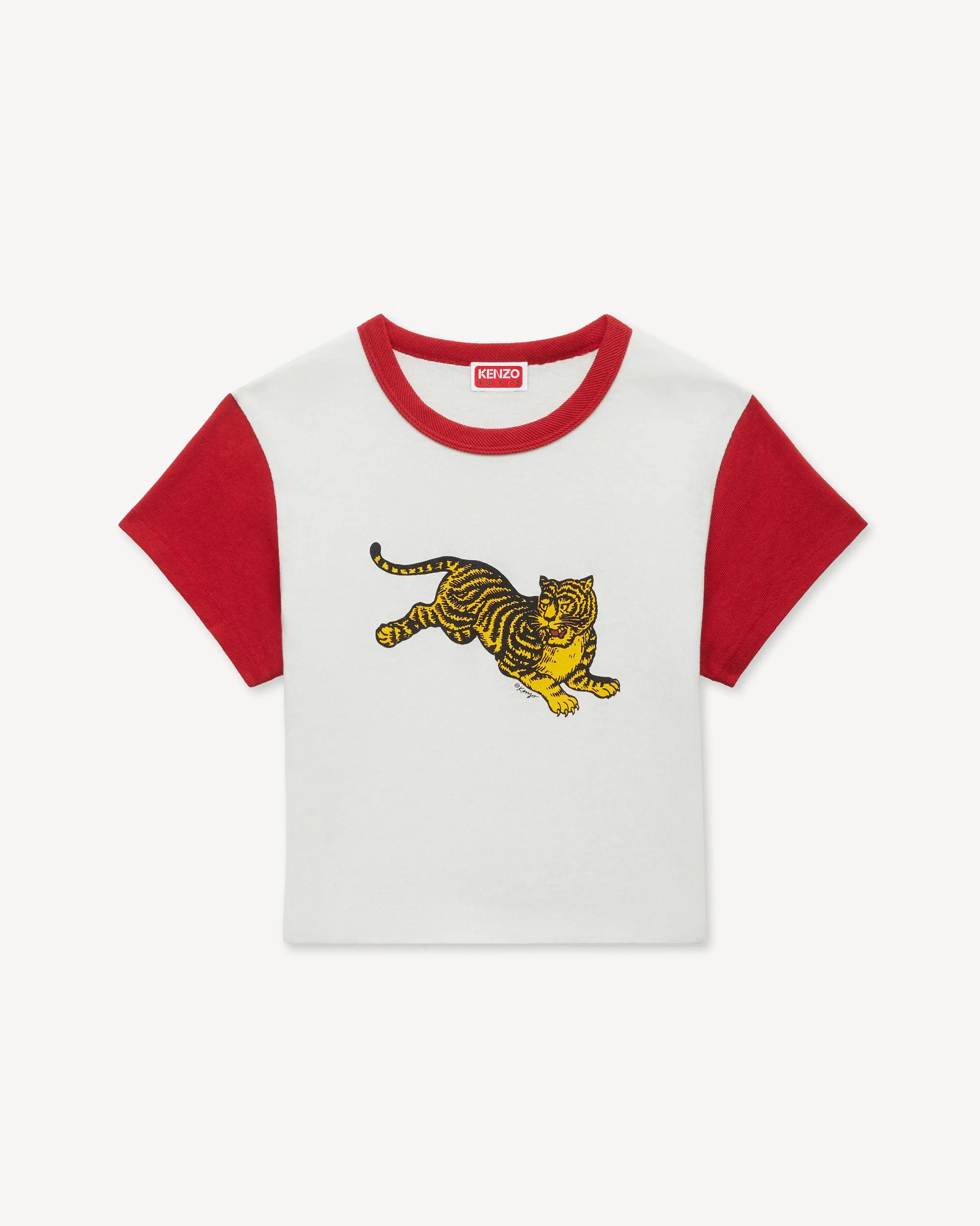 'KENZO Jumping Tiger' cropped T-shirt in cotton - 1
