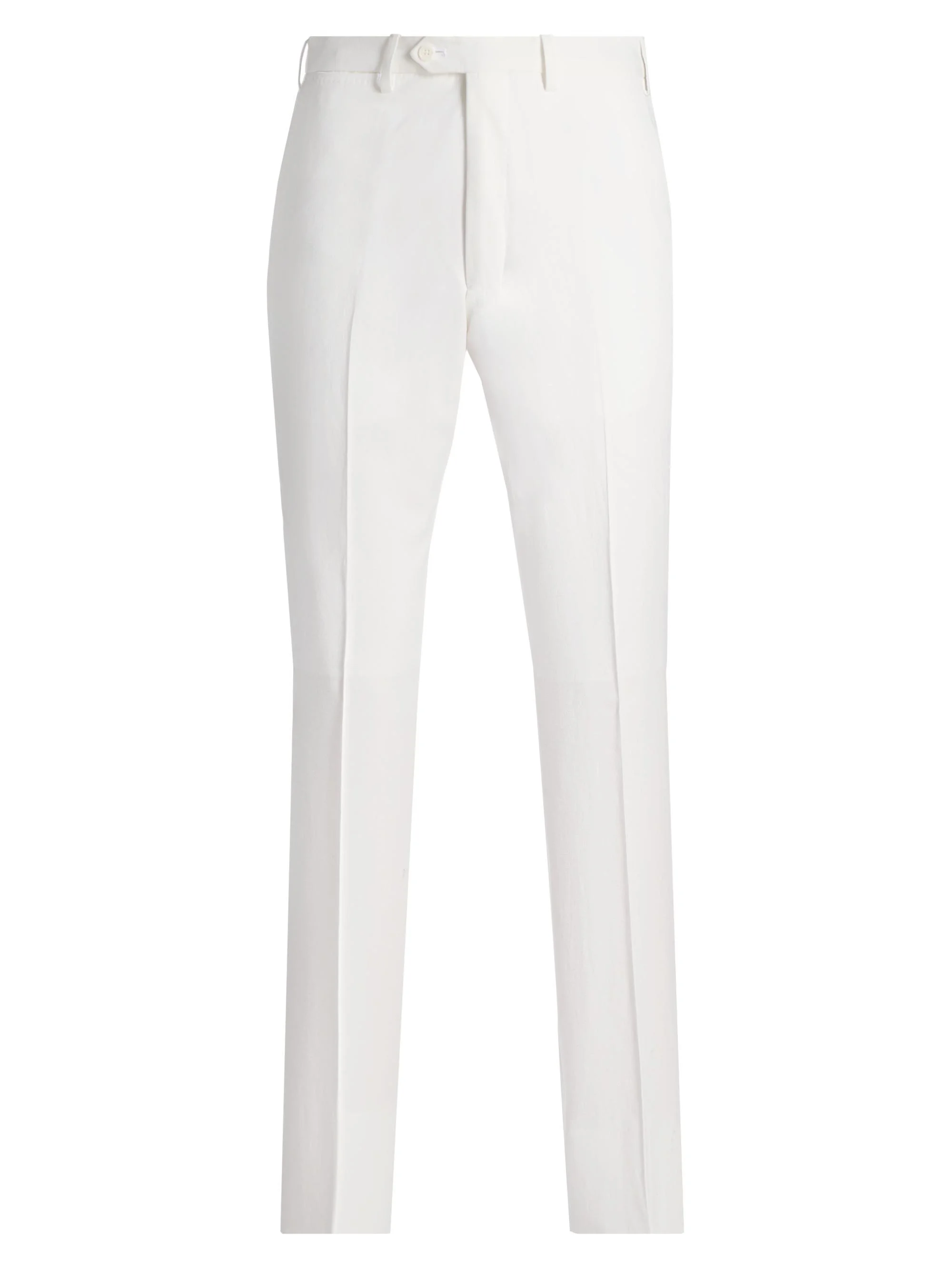 Men's Slim-Straight Trousers - White - 1