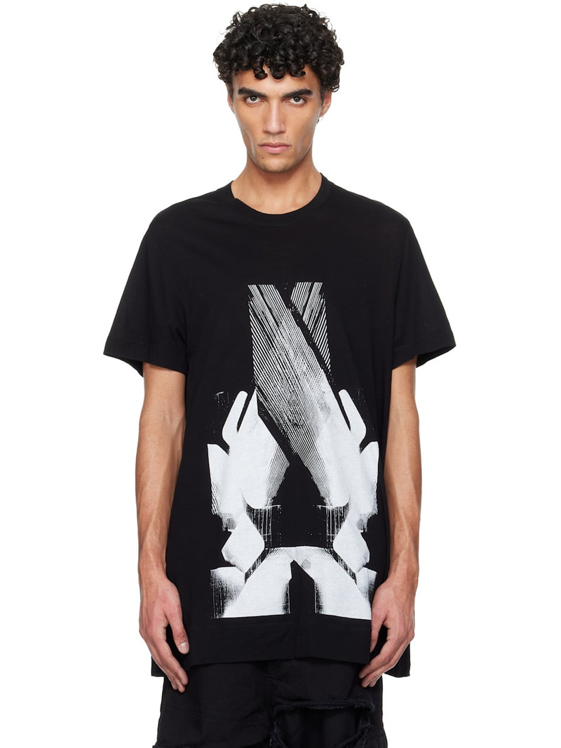 Black Numinous Print Flare T-shirt 1