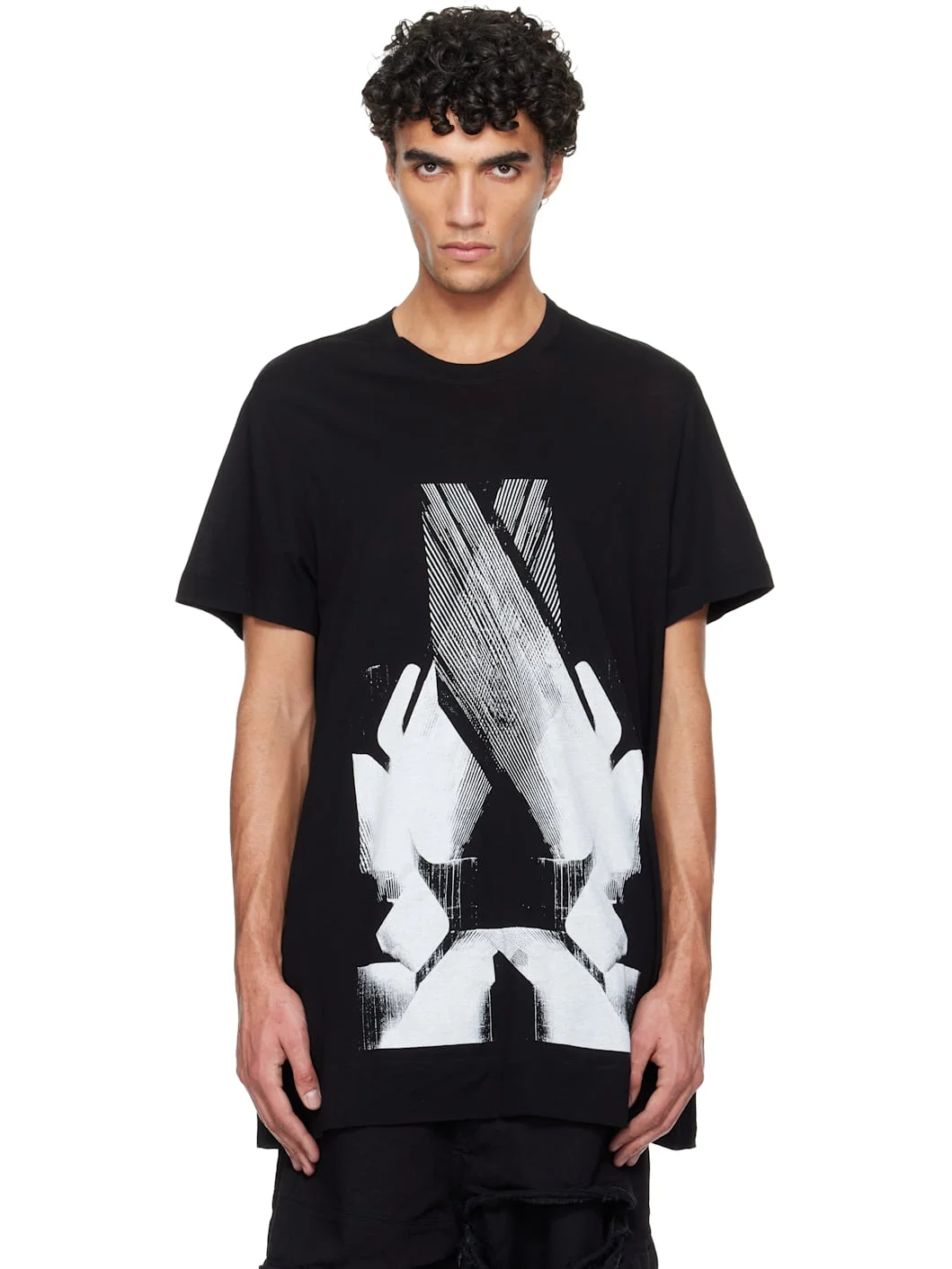 Black Numinous Print Flare T-shirt - 1