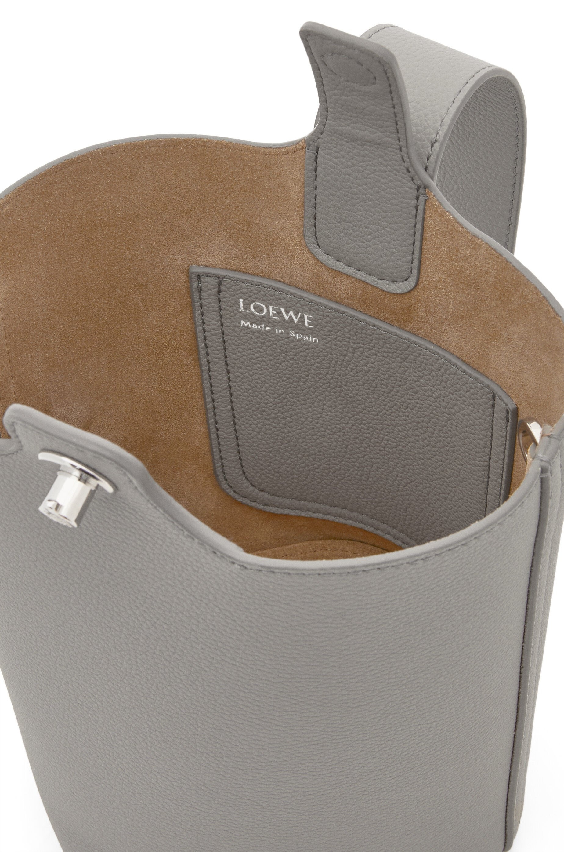 Mini Pebble Bucket bag in soft grained calfskin - 5