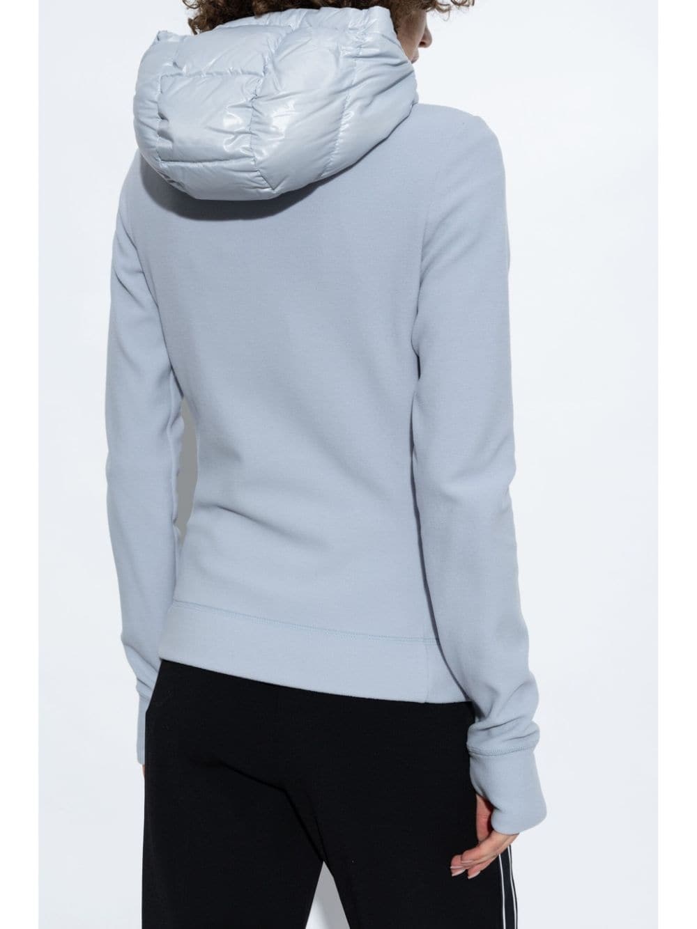 logo-patch hooded padded jacket - 4