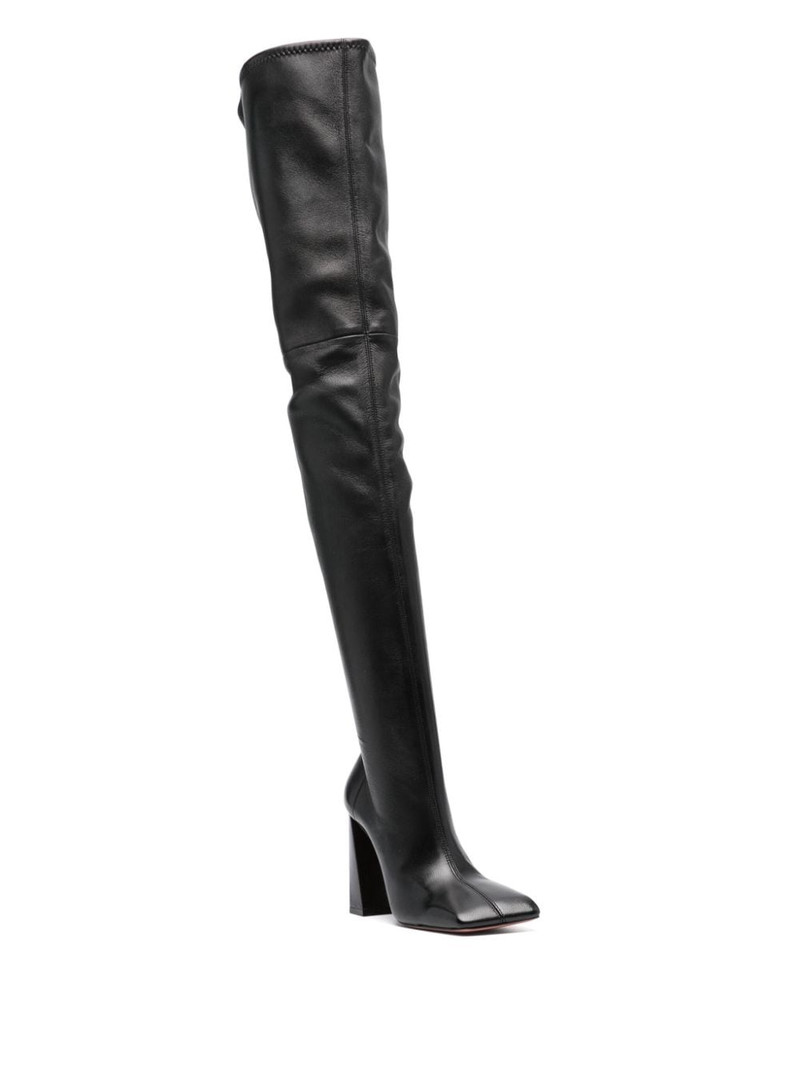 Amina Muaddi Marine 115mm leather boots outlook