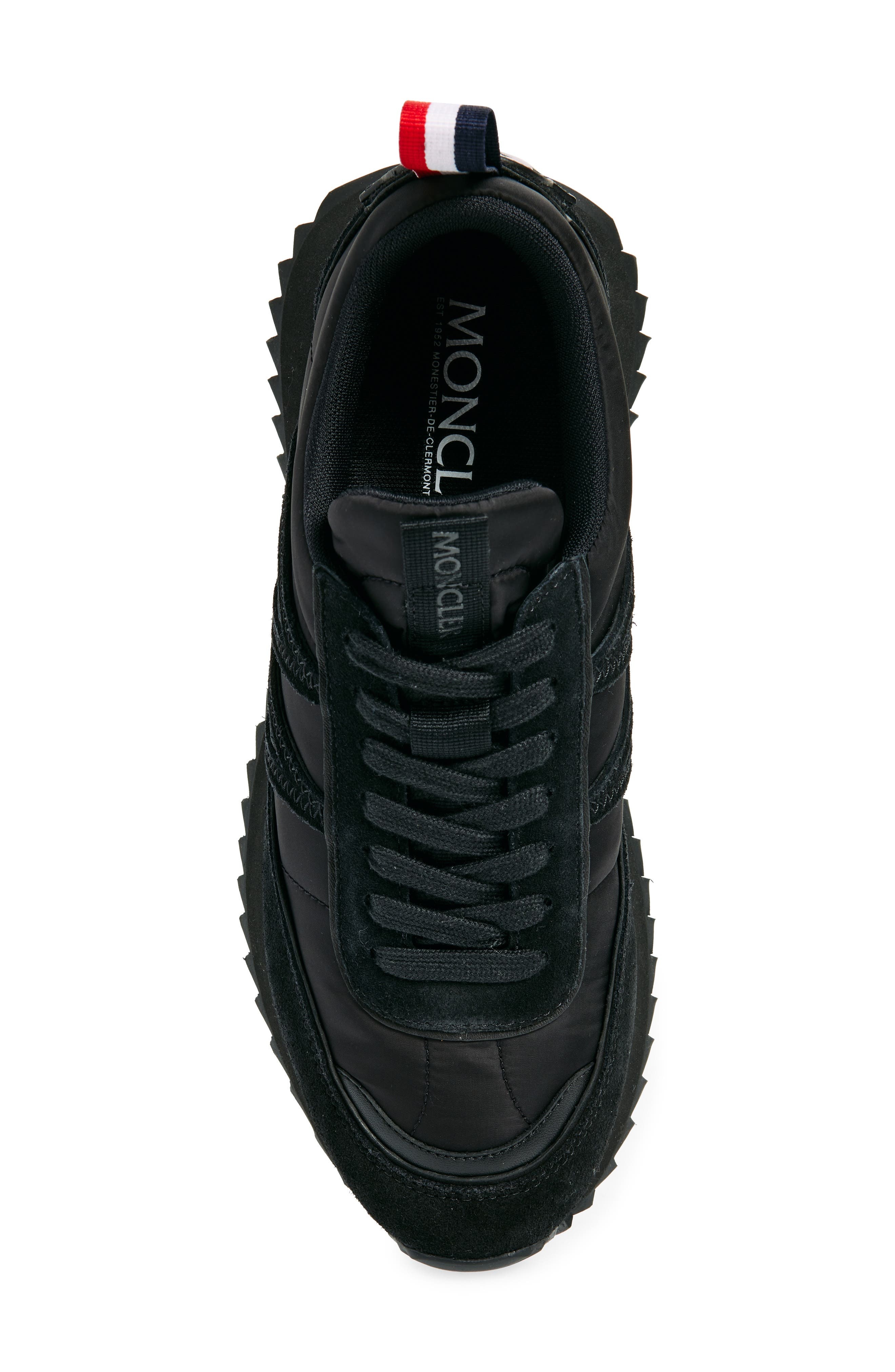 Moncler Pacey Mixed Media Sneaker in Black at Nordstrom - 5