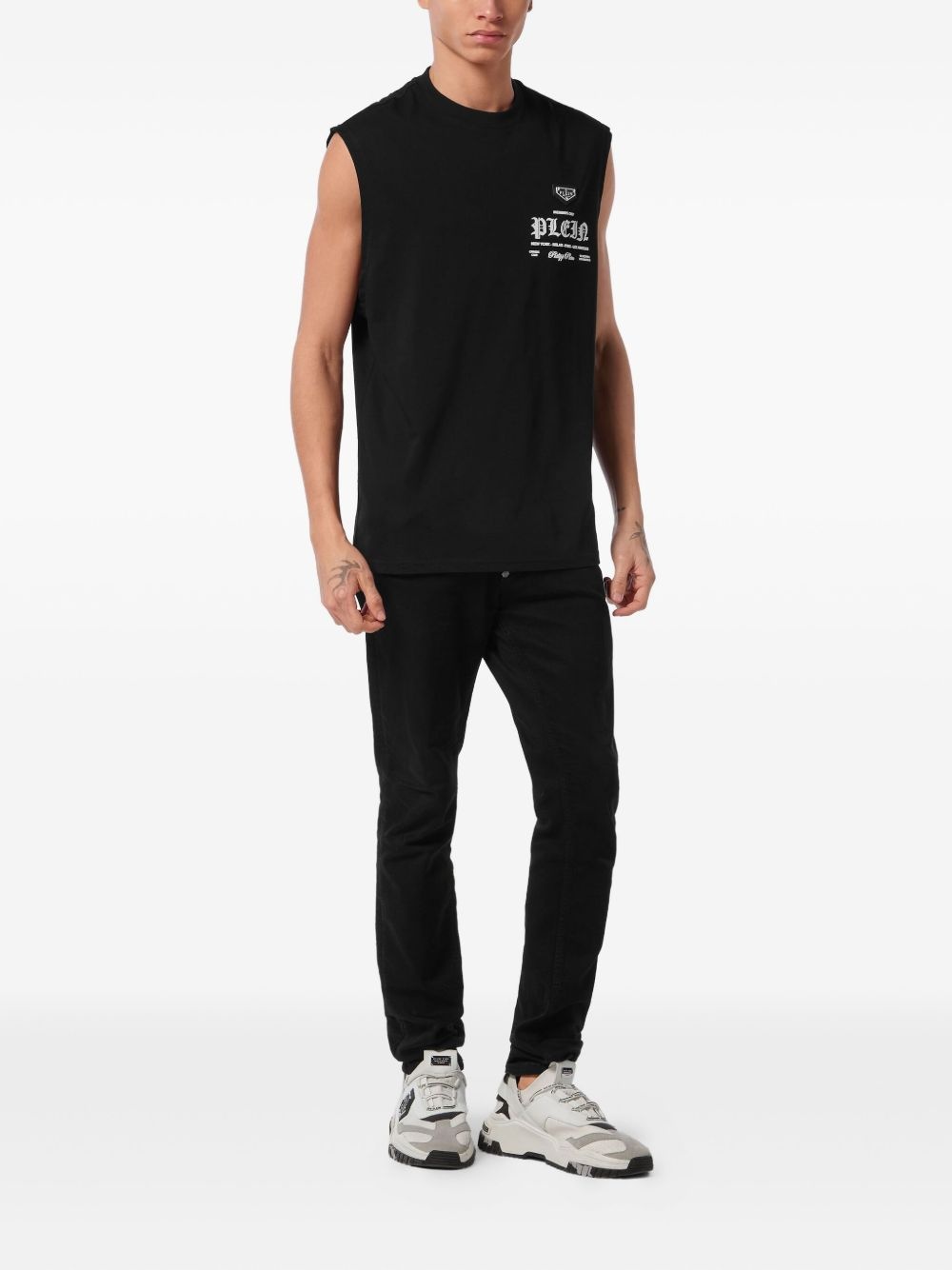 round-neck sleeveless T-shirt - 2