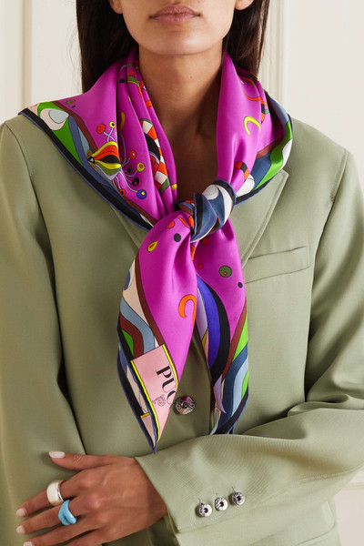 PUCCI Printed silk-twill scarf outlook