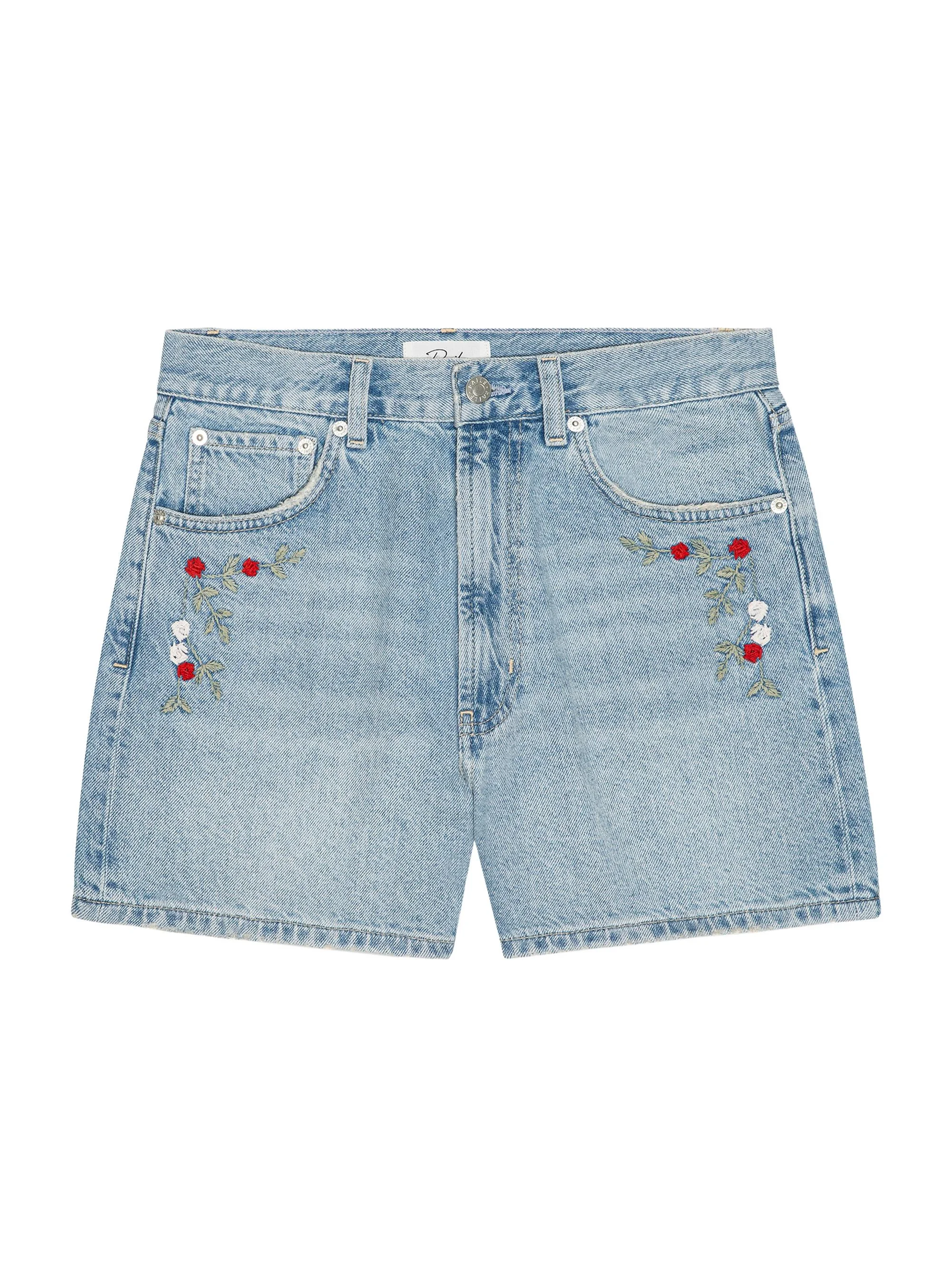 Women's Rancho High-Rise Denim Shorts - Dainty Rose - 1