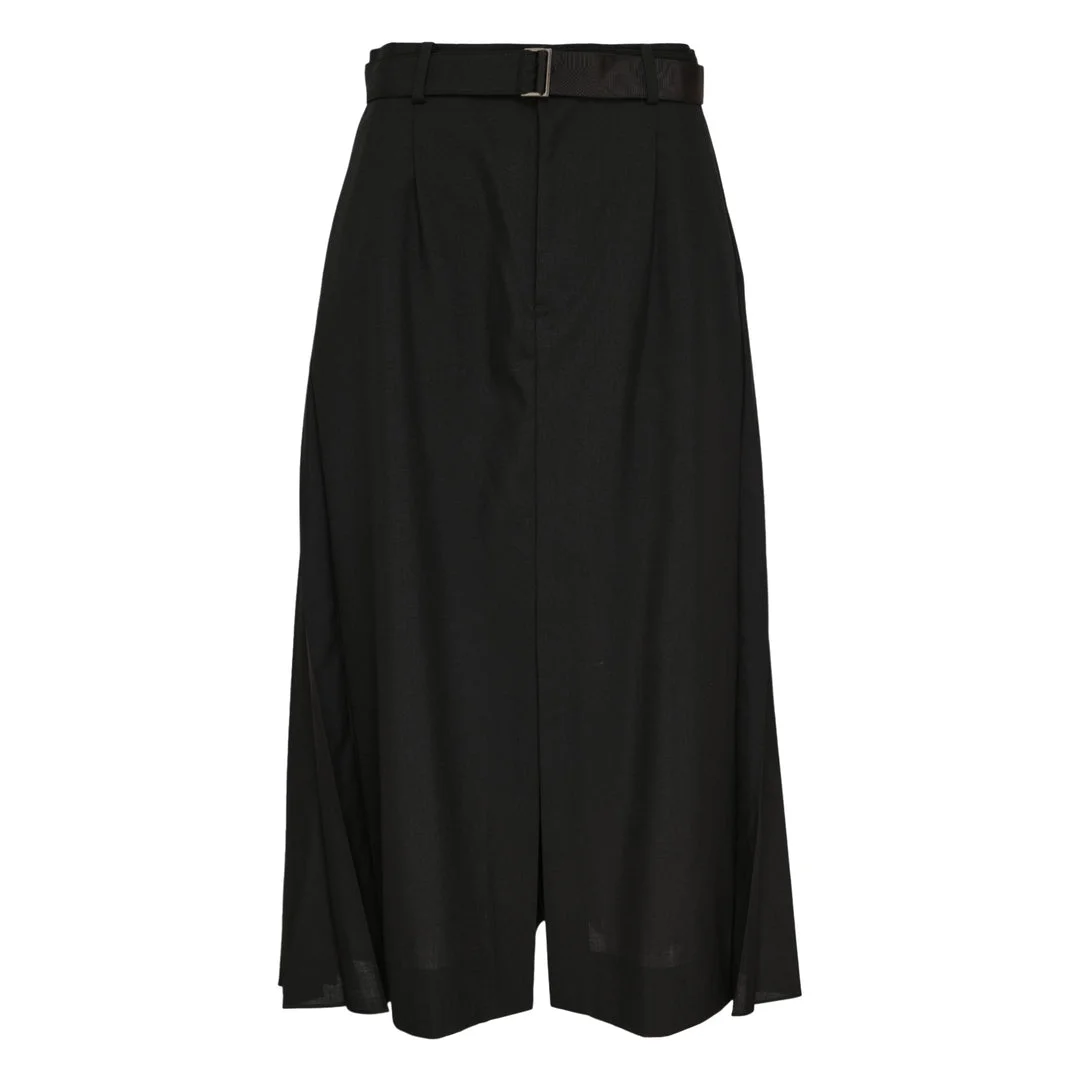 Belted Suiting Midi Skirt - 1