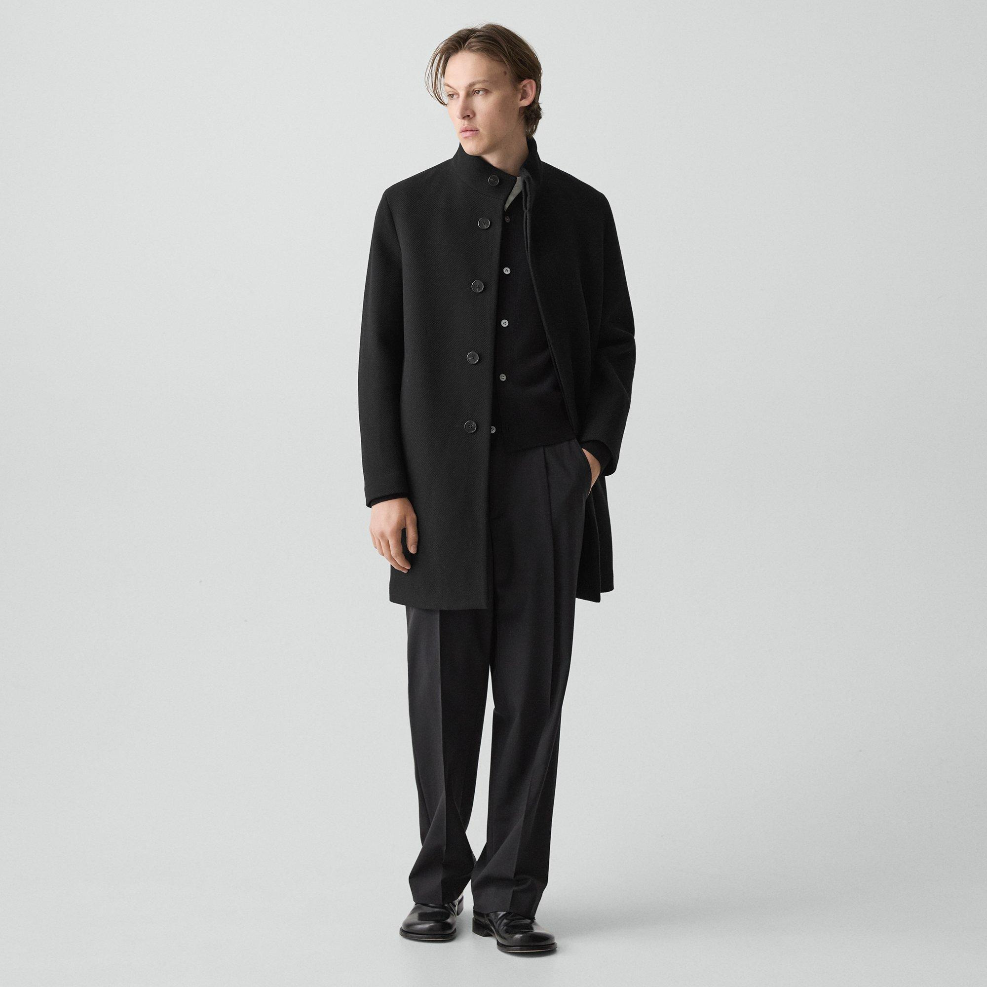Belvin Coat in Textured Wool-Blend Melton - 3