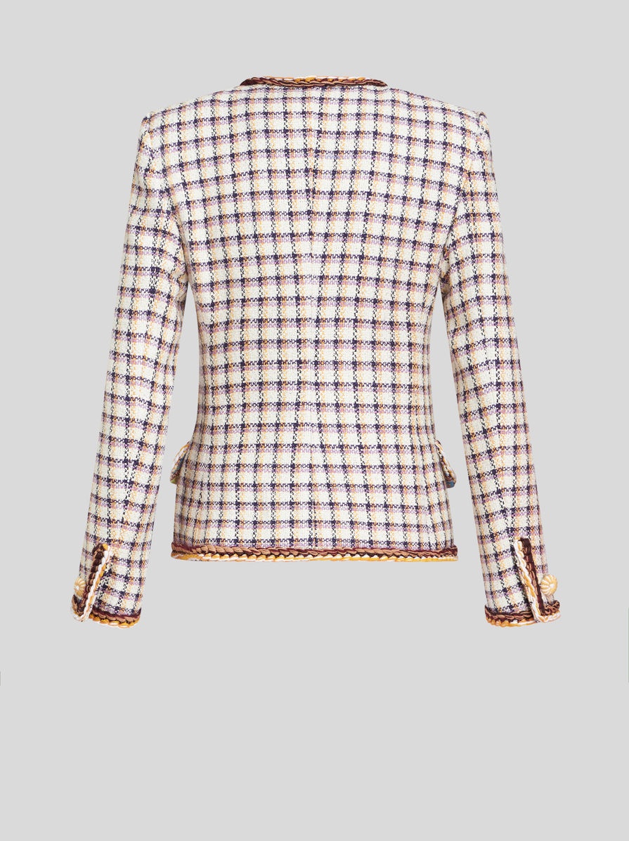 CHECK JACQUARD JACKET - 6