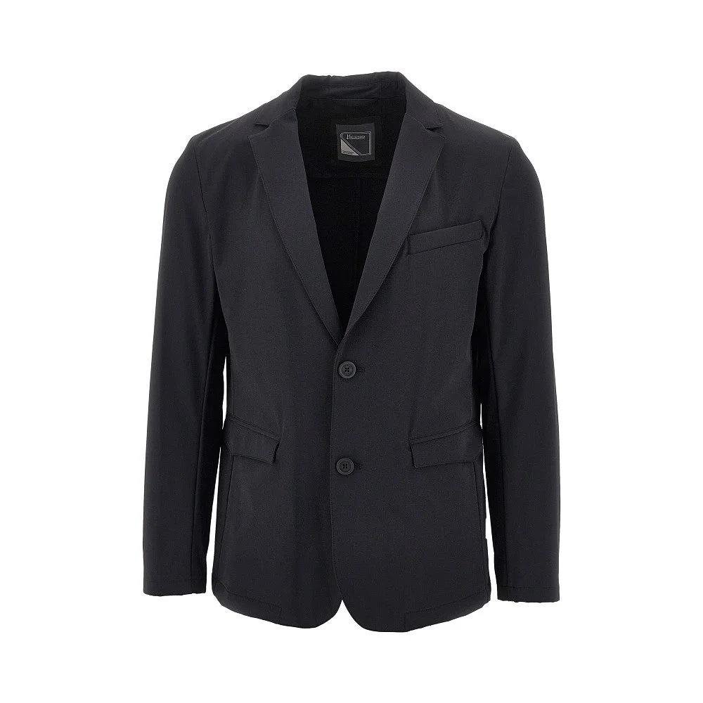 NYLON TWILL SINGLE-BREASTED JACKET - 1