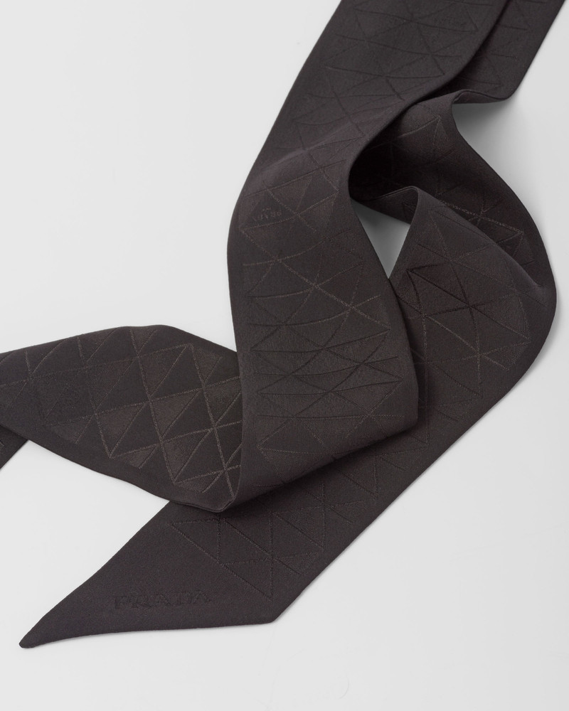 Prada Jacquard crepe de chine tie outlook