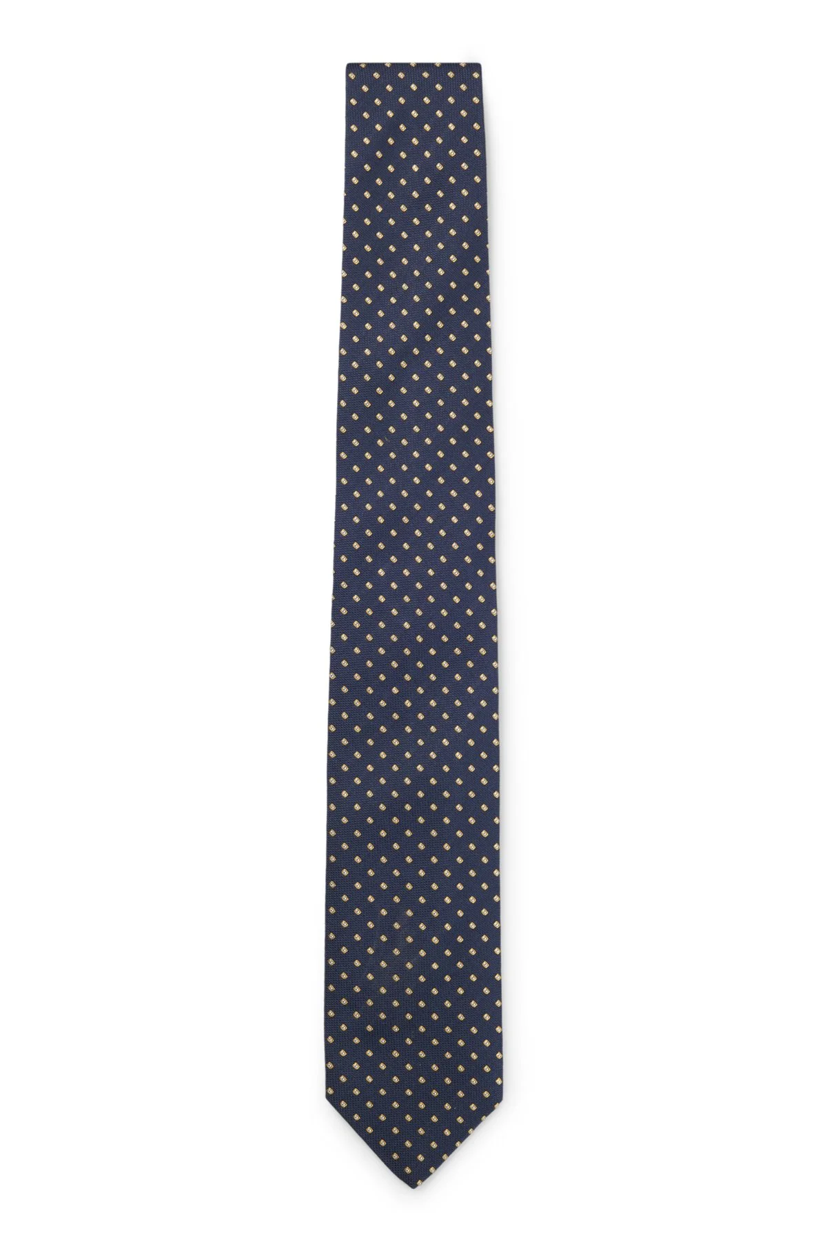 SILK-BLEND TIE WITH MICRO PATTERN - 1