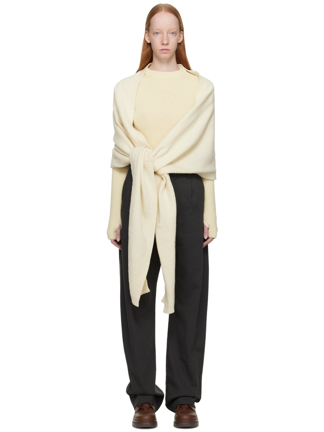 Off-White Wrap Scarf - 1