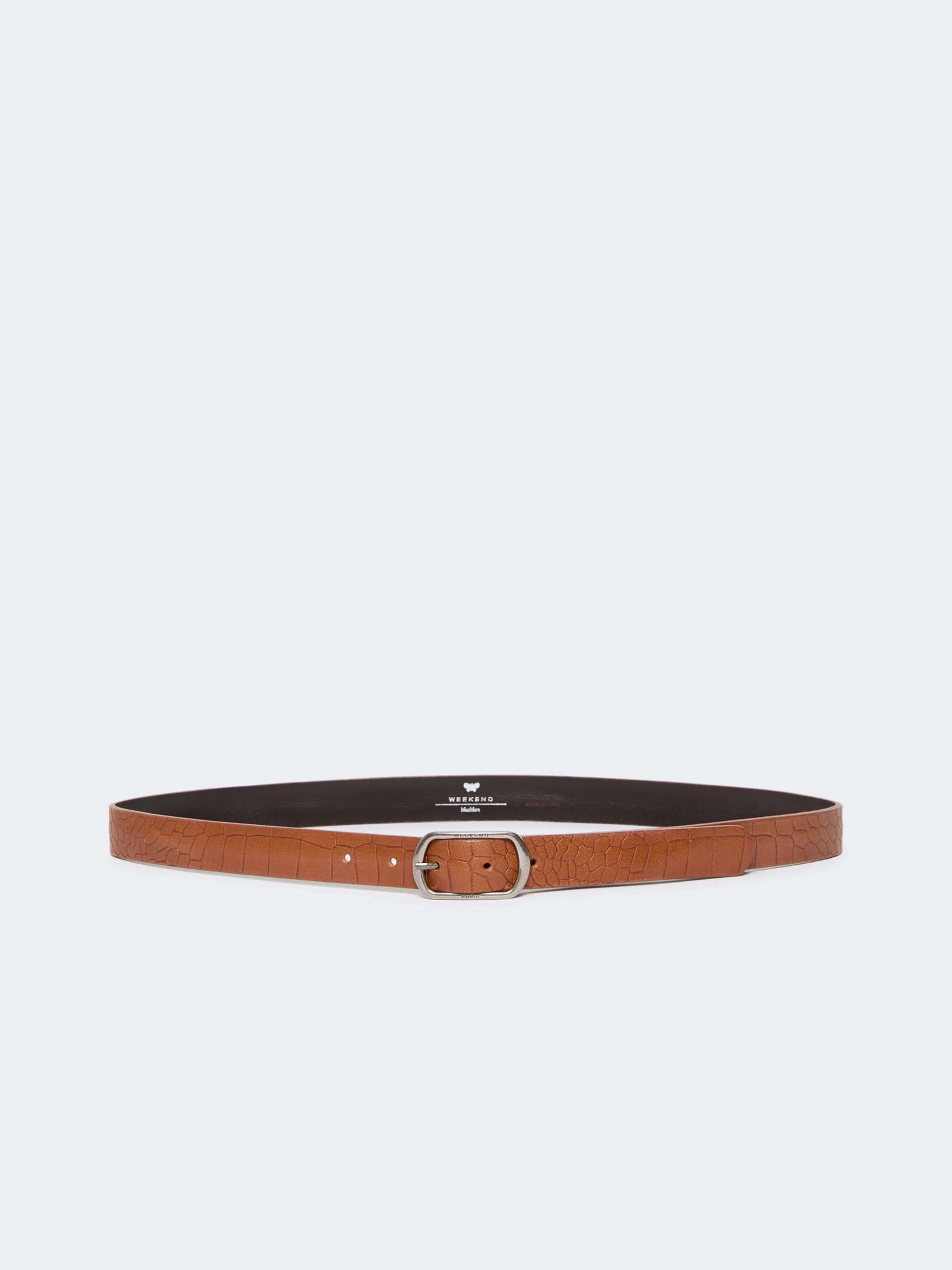 VIGNOLA Crocodile-print leather belt - 1