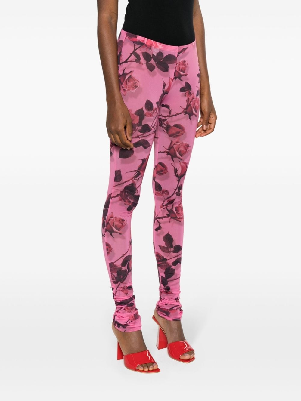 floral-print jersey leggings - 3