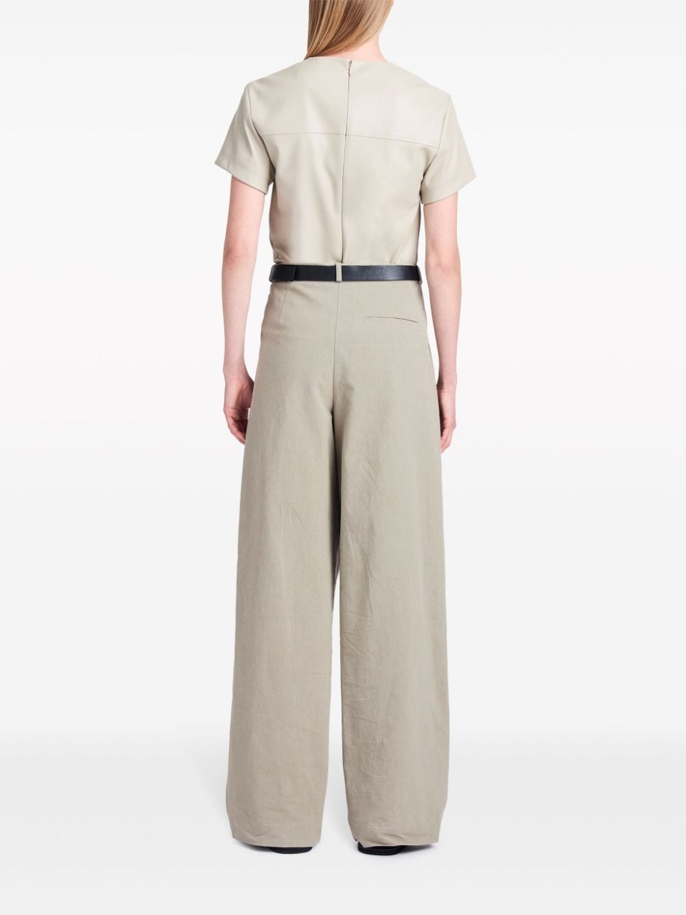 Tessa faux-leather T-shirt - 4