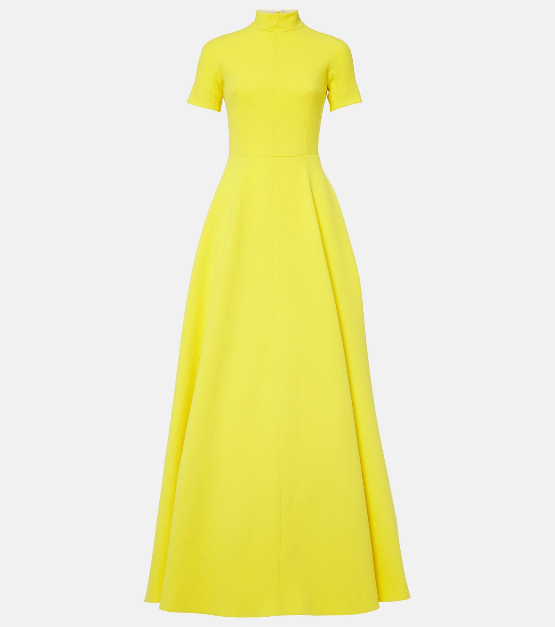 Malinda wool crêpe gown - 1