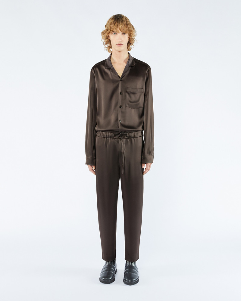 Nanushka JAIN - ANEW Satin pants - Espresso outlook