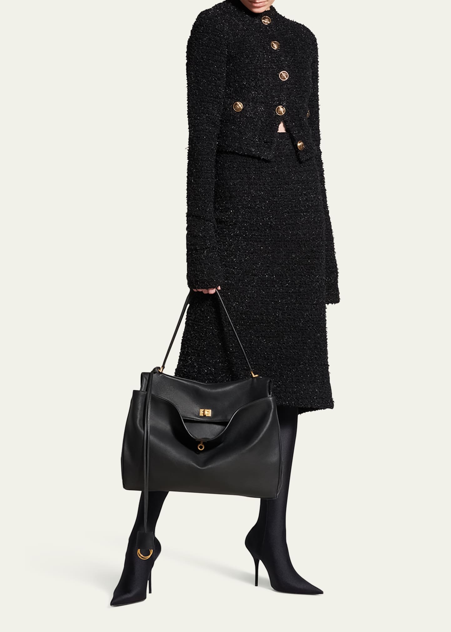 Rodeo Large Leather Top-Handle Bag - 4