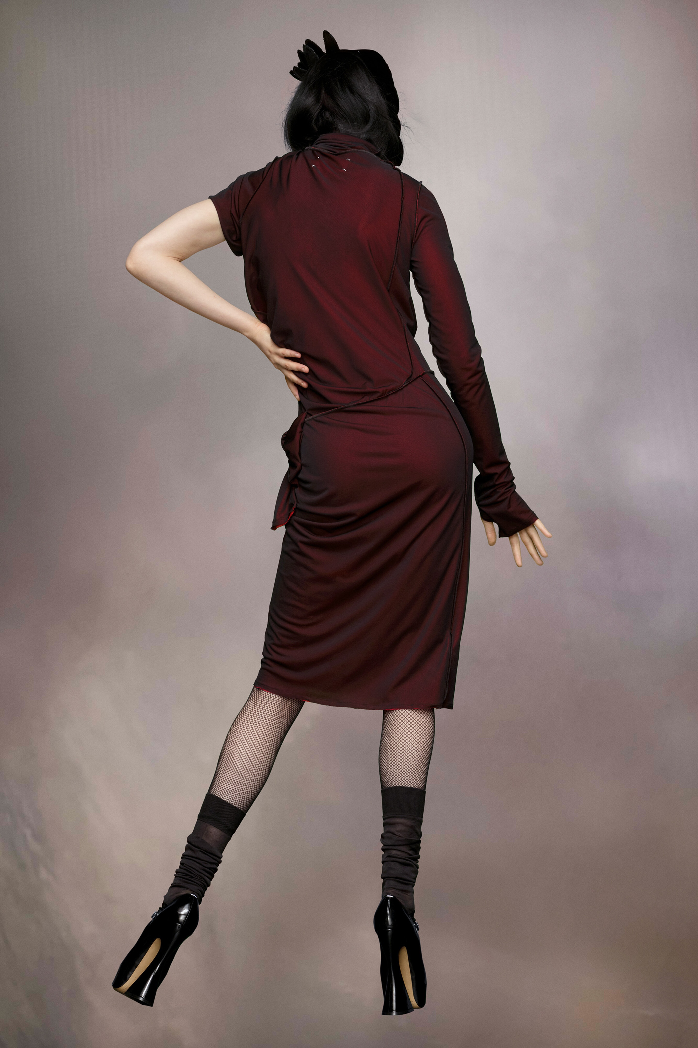 Asymmetric ruched dress - 4