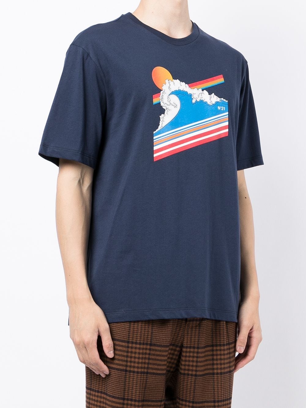 sun wave graphic print T-shirt - 3