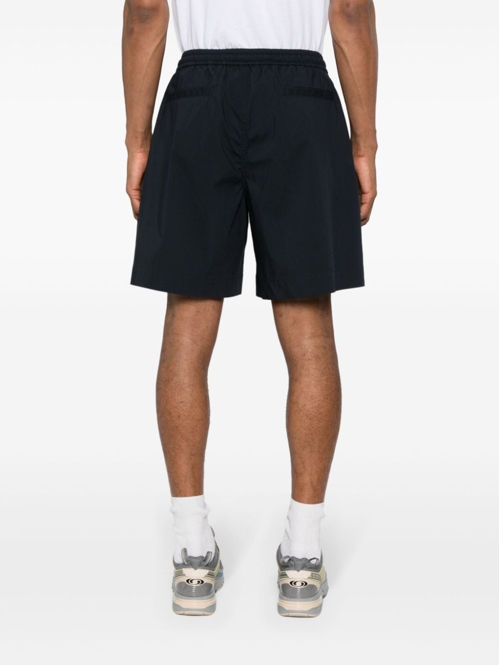 elasticated-waist poplin shorts - 4