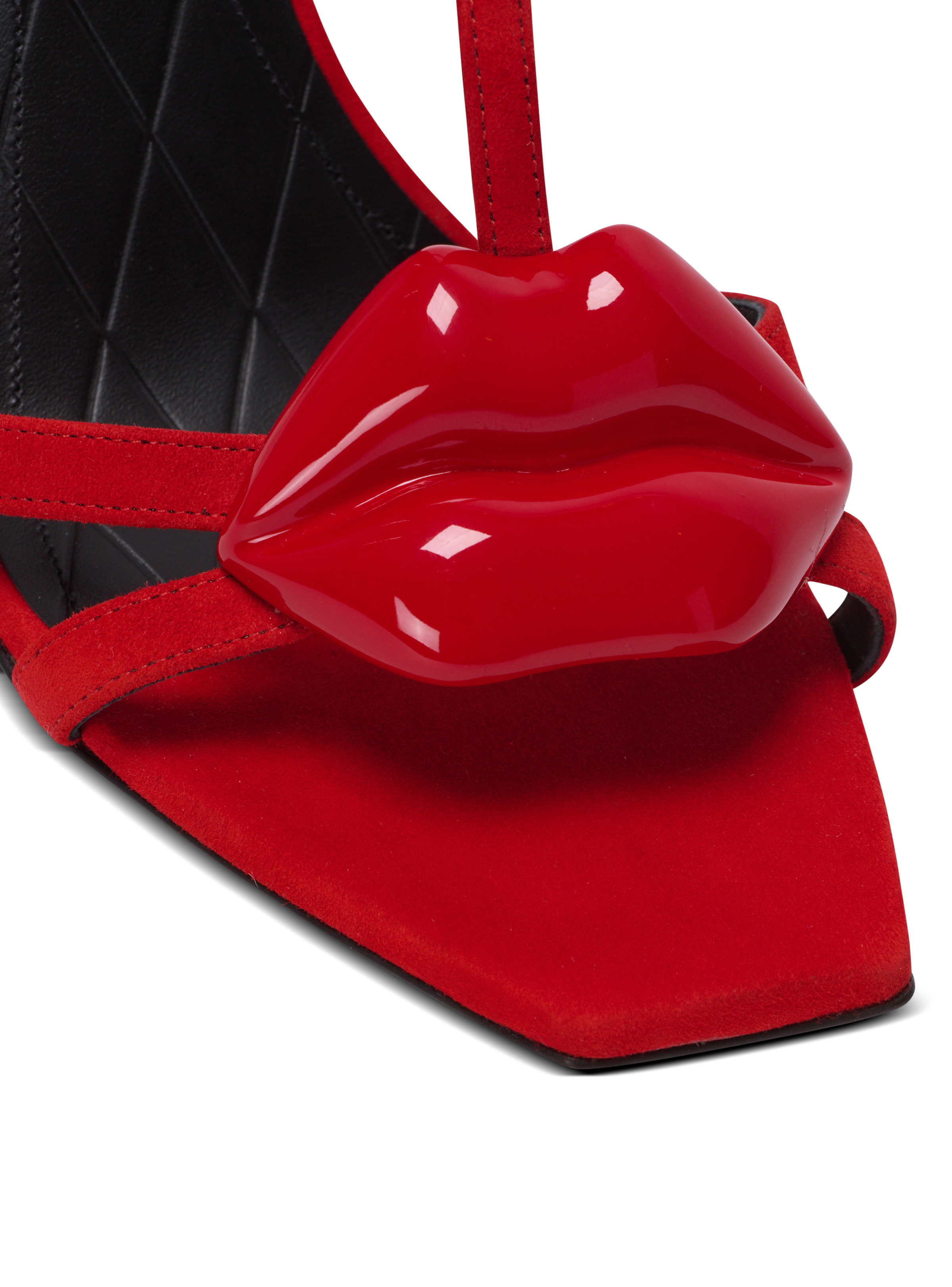 Suede Lips sandals - 5
