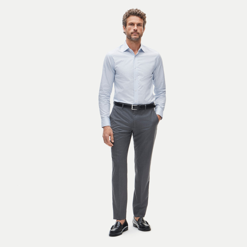 Slim-fit Ludlow Premium fine cotton dress shirt in dobby 6