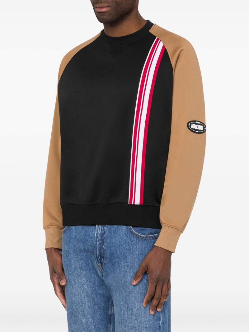 Moschino colour-block crew-neck sweatshirt outlook