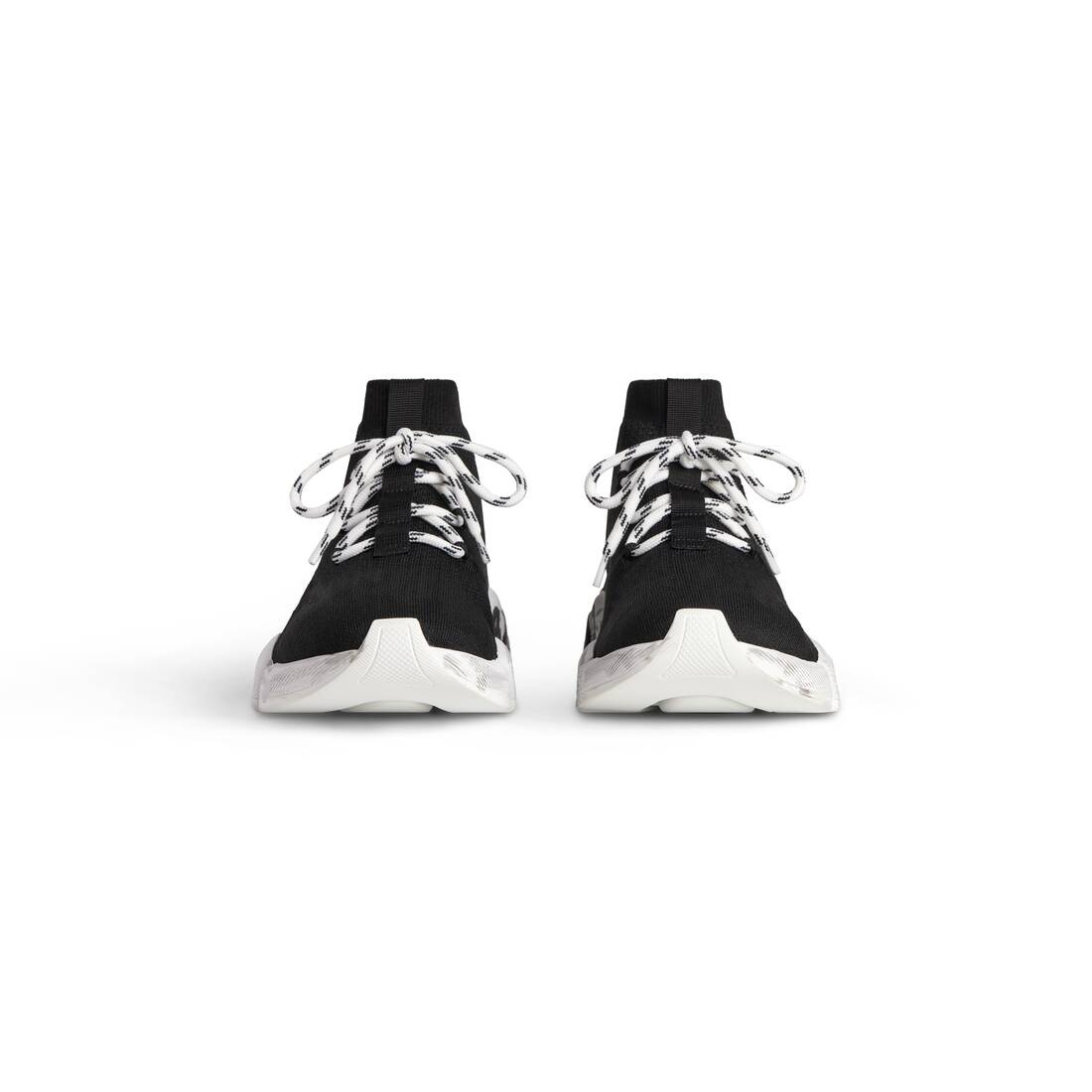 Men's Speed Recycled Knit Sneaker in Black/white