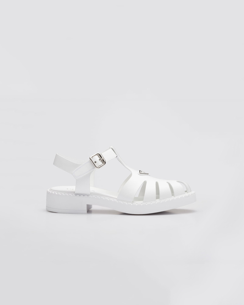 Prada Brushed leather fisherman sandals outlook