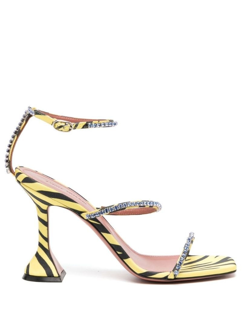 Gilda 80mm zebra-print sandals - 1