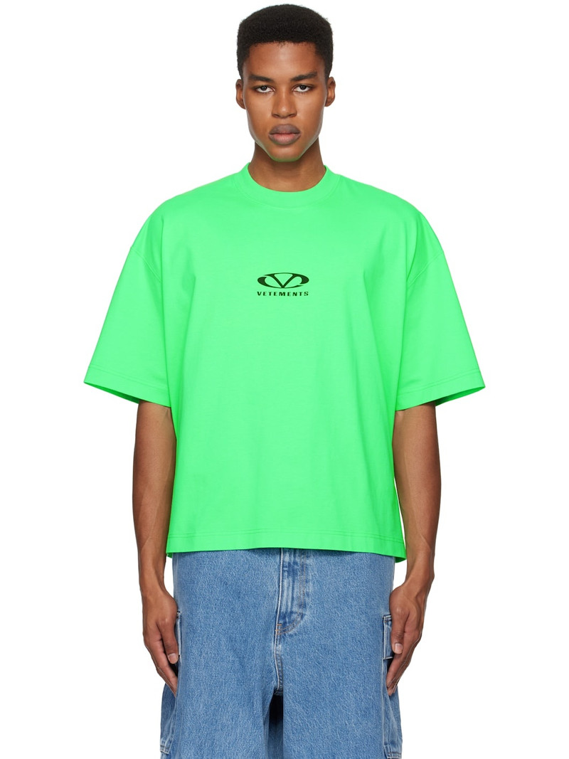 Green Oval Logo Cropped Boxy T-shirt 1