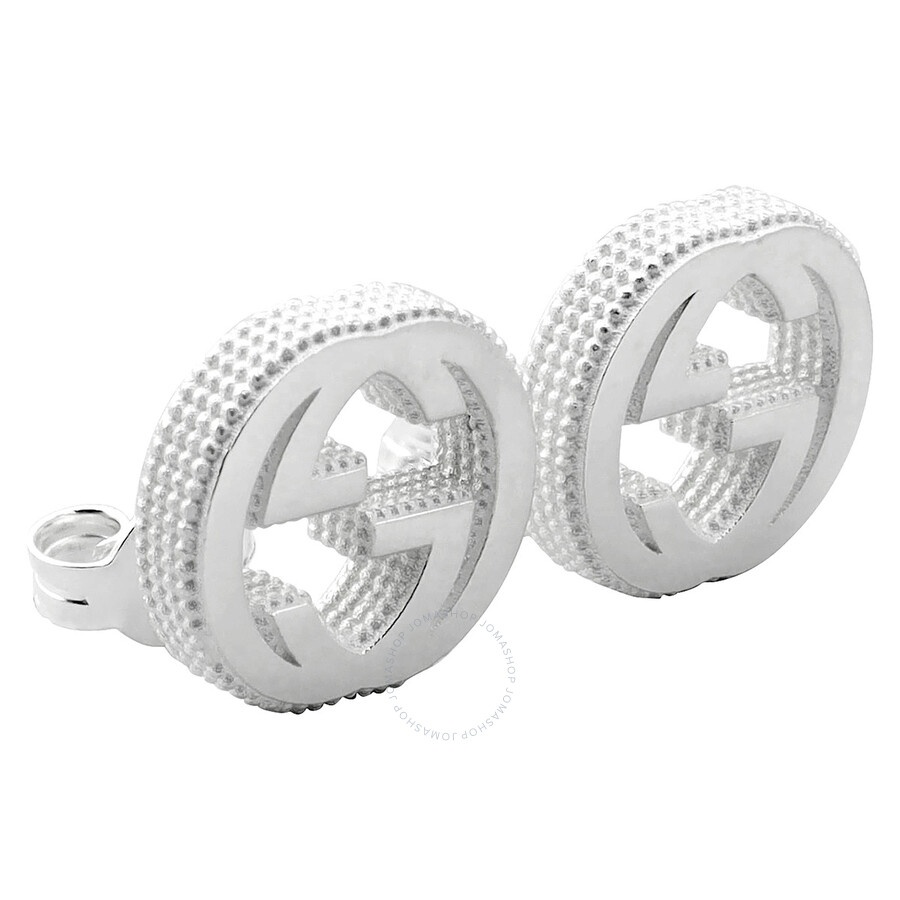 Gucci Interlocking G earrings in silver - 3