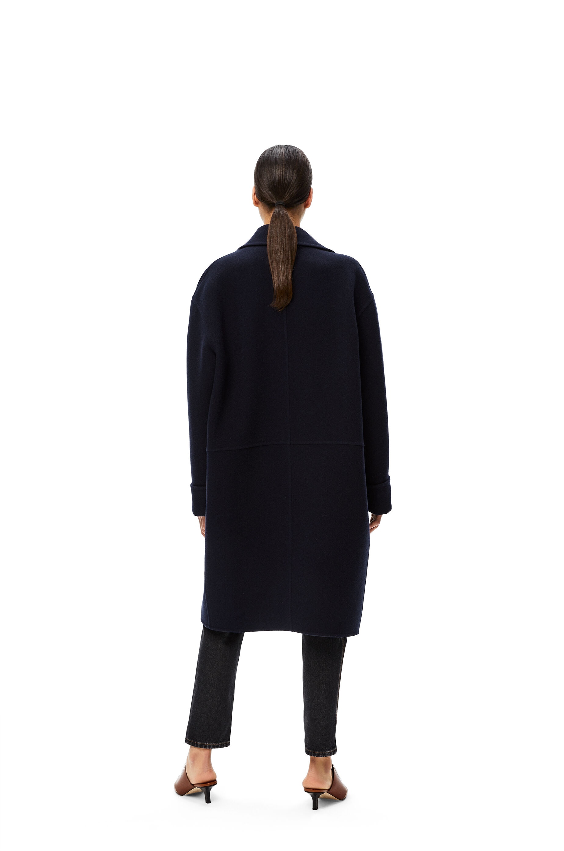 Oversize double breasted coat in wool and cashmere - 3