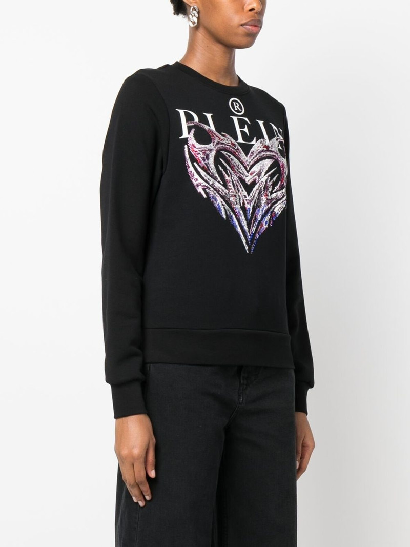 crystal-embellished logo-print sweatshirt 3