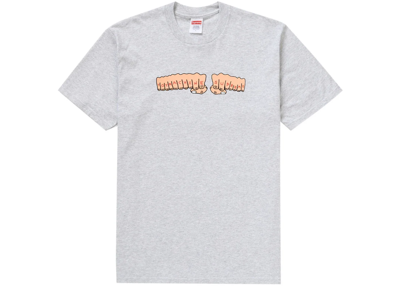 Supreme Toy Machine Fist Tee Ash Grey - 1