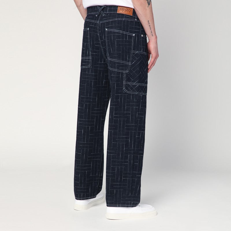 Kenzo Kenzo Waves Blue Cargo Jeans Men - 2