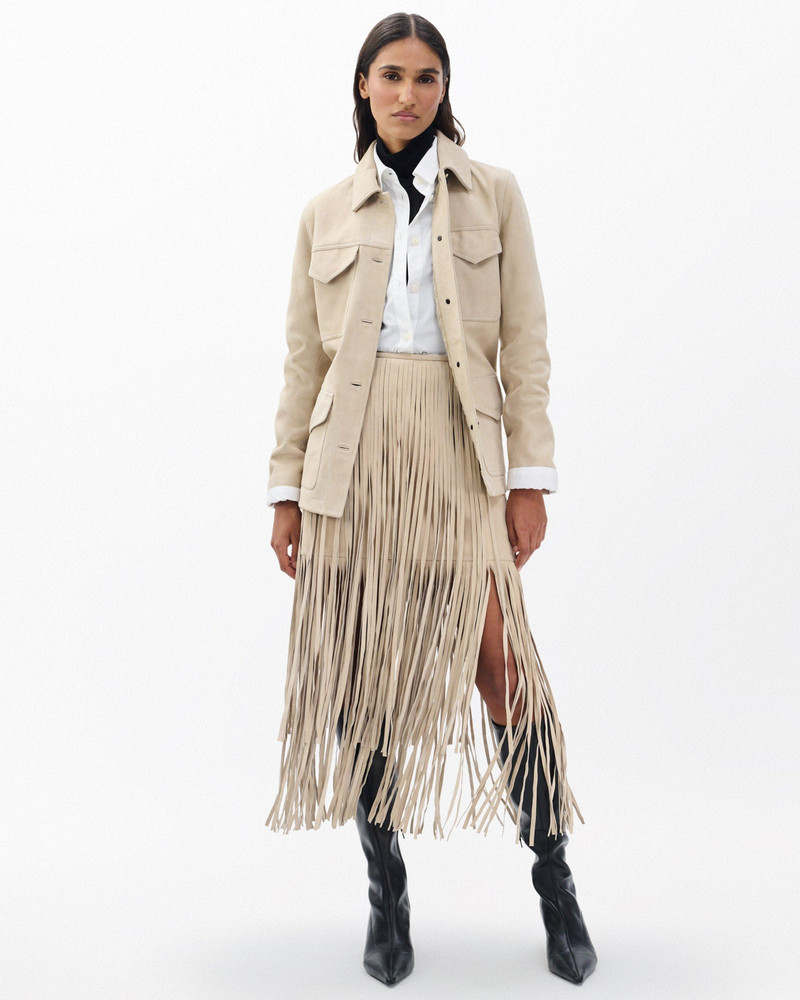 Jasmine Fringed Suede Skirt 2