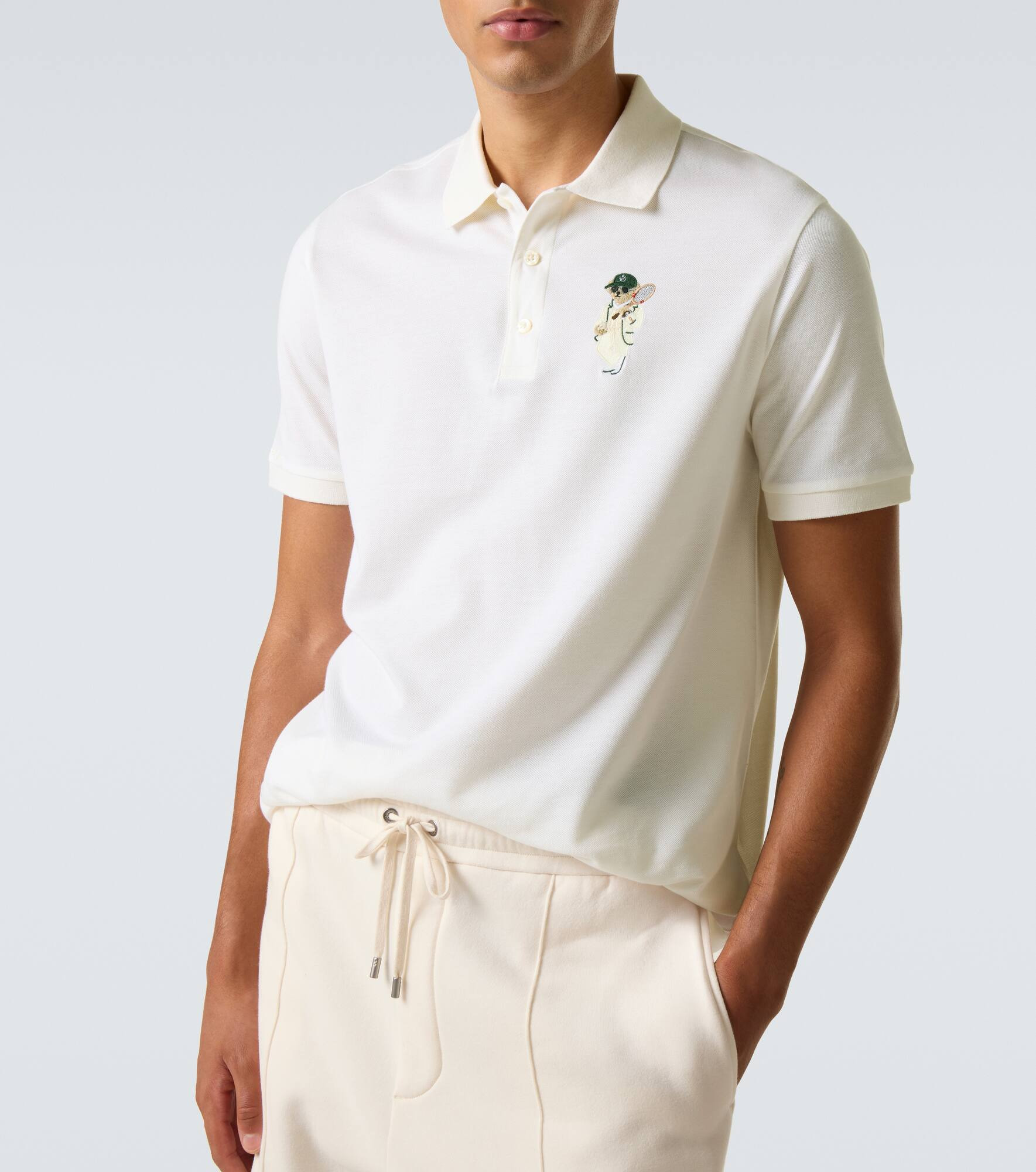 Polo Bear cotton and cashmere polo shirt - 5